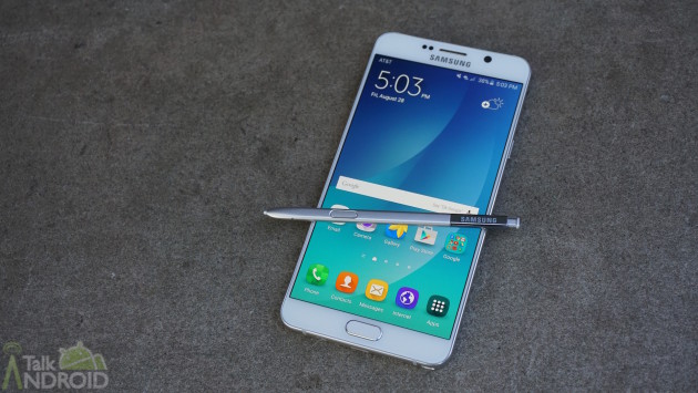 samsung_galaxy_note_5_white_front_s_pen_out_screen_on_TA